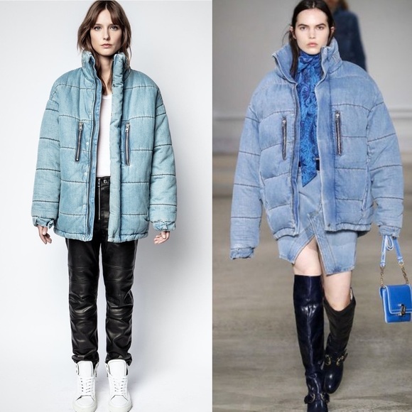 Zadig & Voltaire runway denim puffer coat - Picture 2 of 9